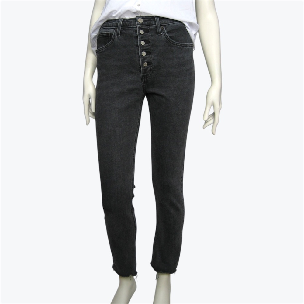 DENIM FORUM Yoko High Waist Jeans Button Fly 28